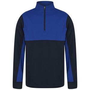 Finden & Hales Childrens/Kids Quarter Zip Track Top / Navy/Royal Blue